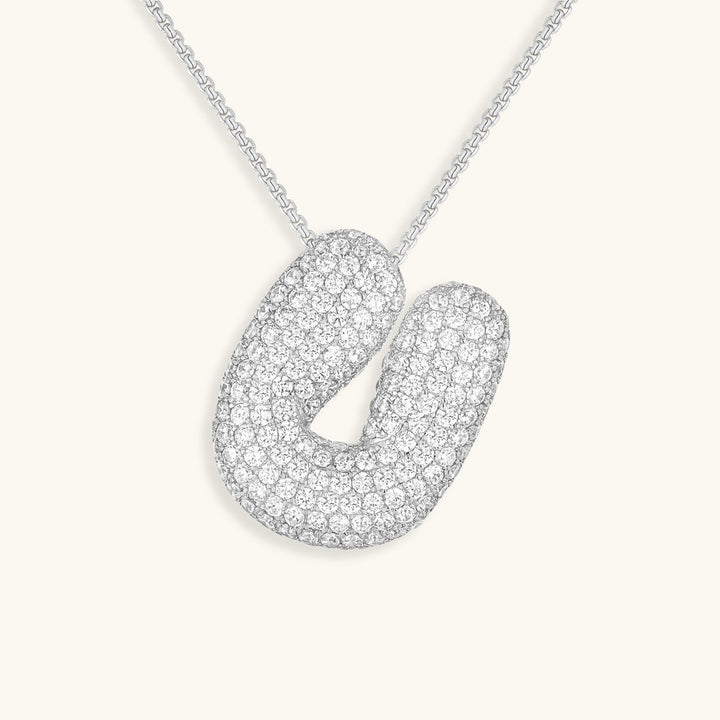 Bubble Initial-Diamant-Halsband