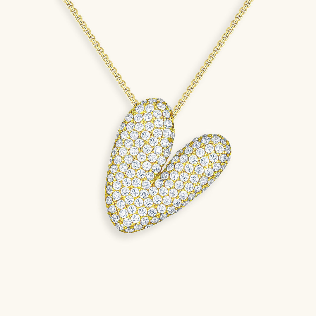 Bubble Initial-Diamant-Halsband
