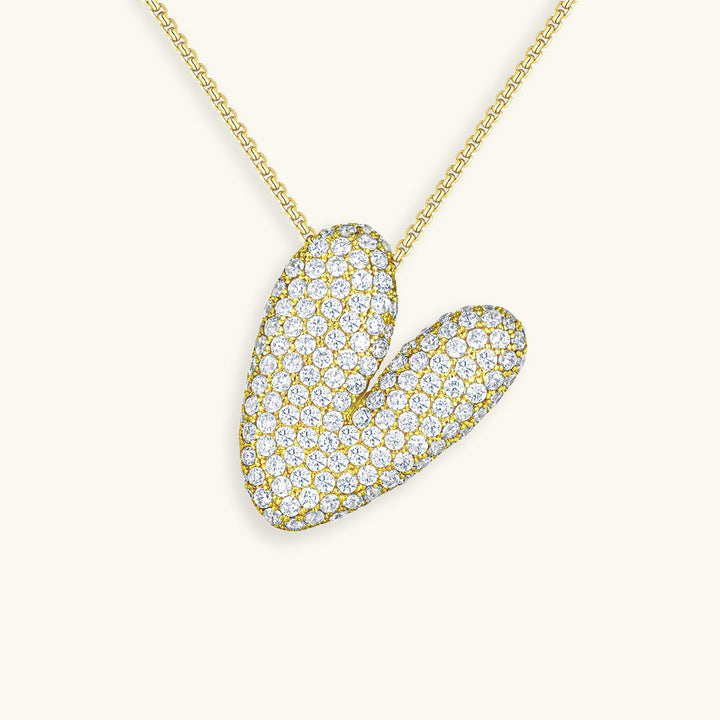 Bubble Initial-Diamant-Halsband