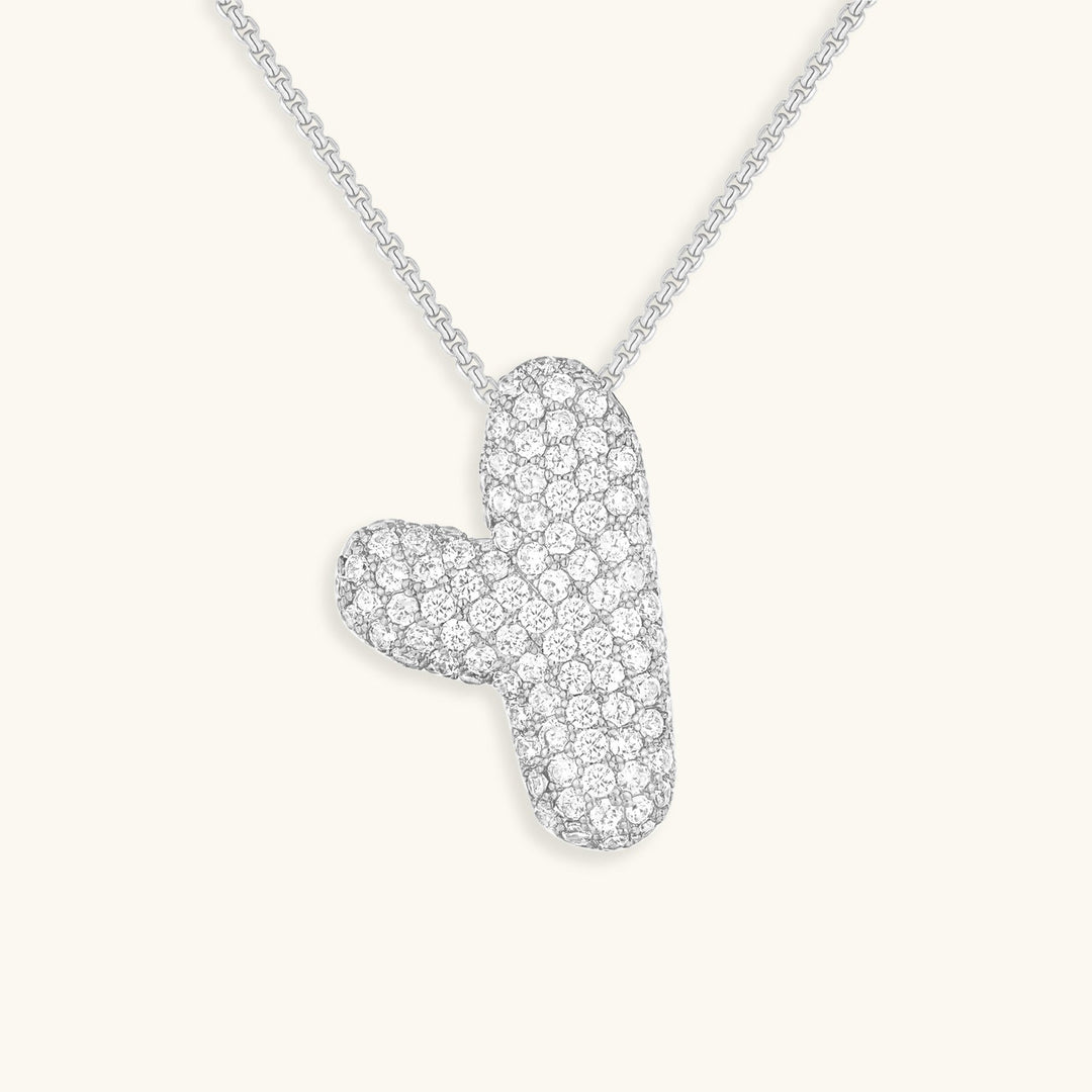 Bubble Initial-Diamant-Halsband