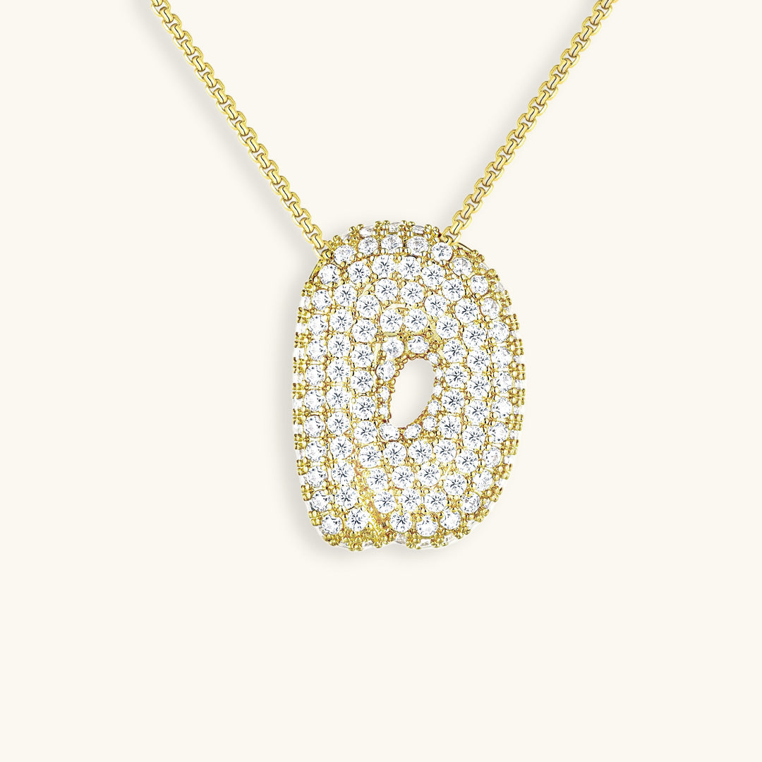 Bubble Initial-Diamant-Halsband