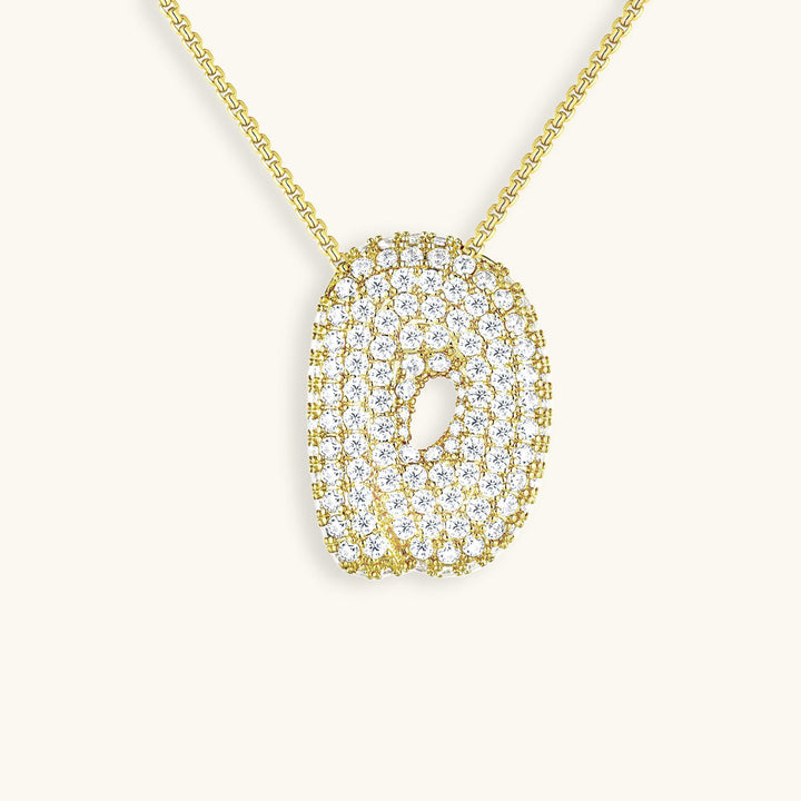 Bubble Initial-Diamant-Halsband