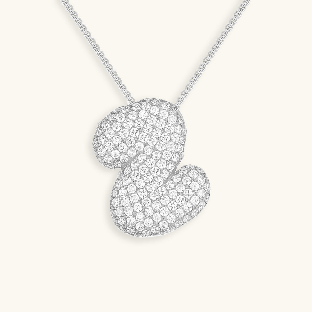 Bubble Initial-Diamant-Halsband