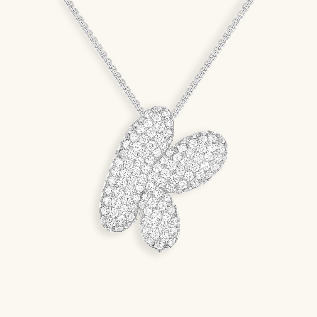Bubble Initial-Diamant-Halsband