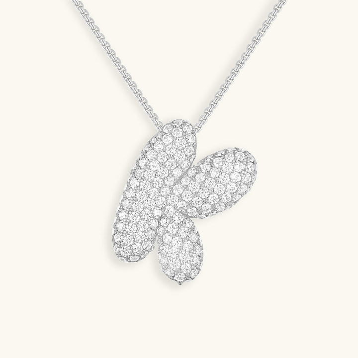 Bubble Initial-Diamant-Halsband