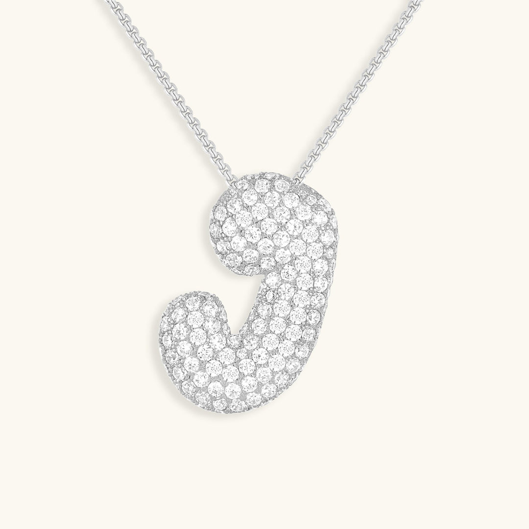 Bubble Initial-Diamant-Halsband