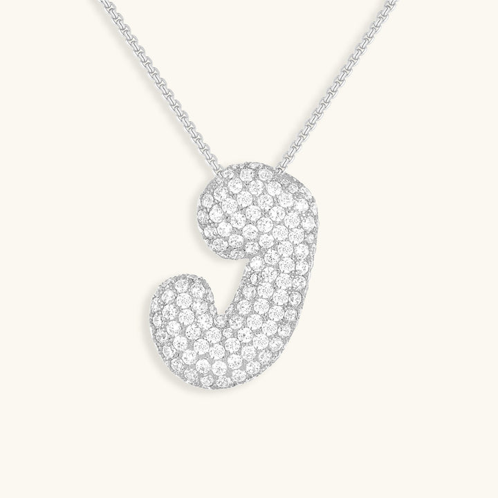 Bubble Initial-Diamant-Halsband