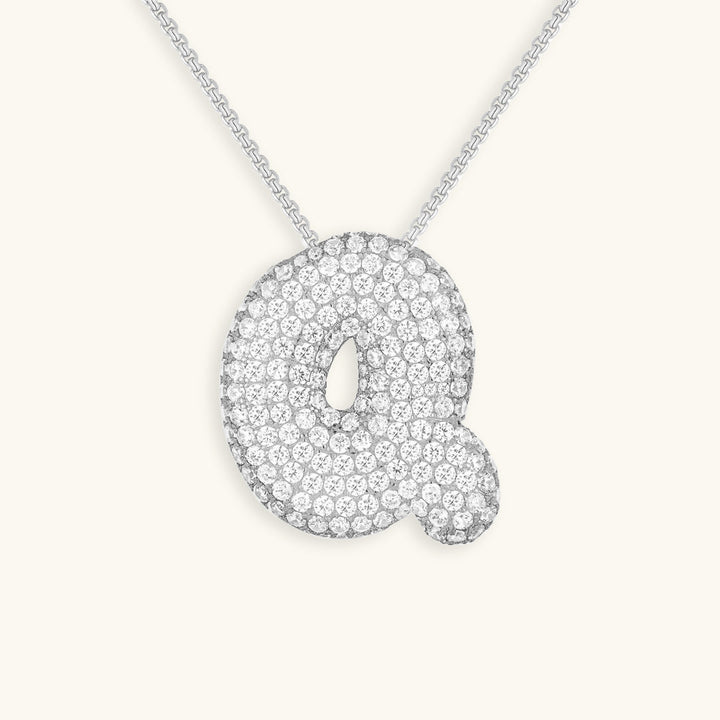 Bubble Initial-Diamant-Halsband