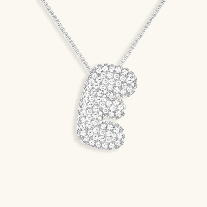 Bubble Initial-Diamant-Halsband