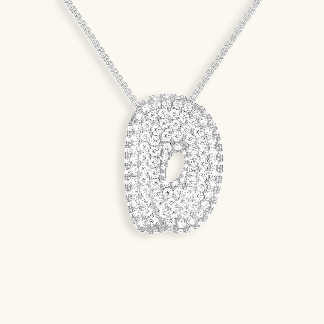 Bubble Initial-Diamant-Halsband