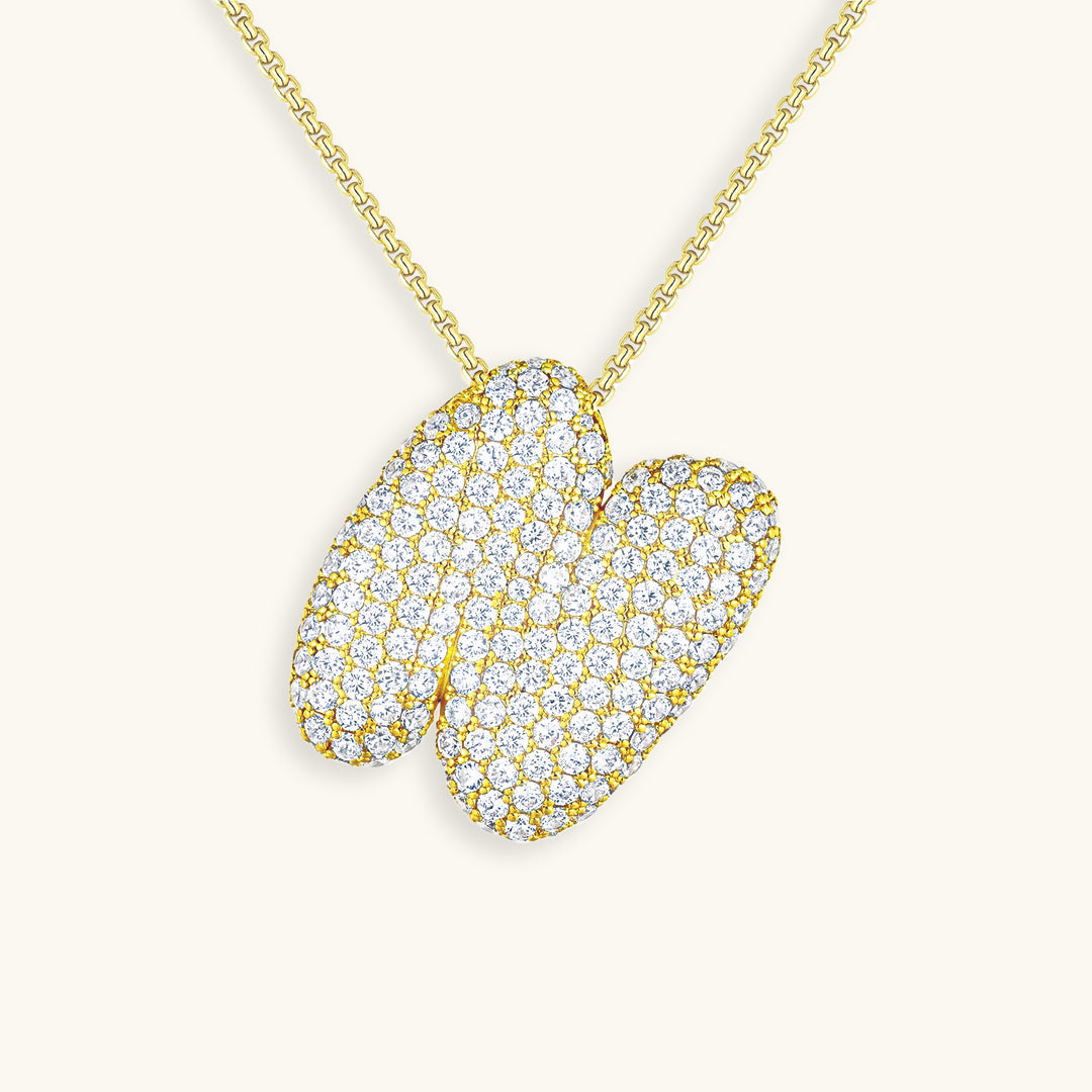 Bubble Initial-Diamant-Halsband