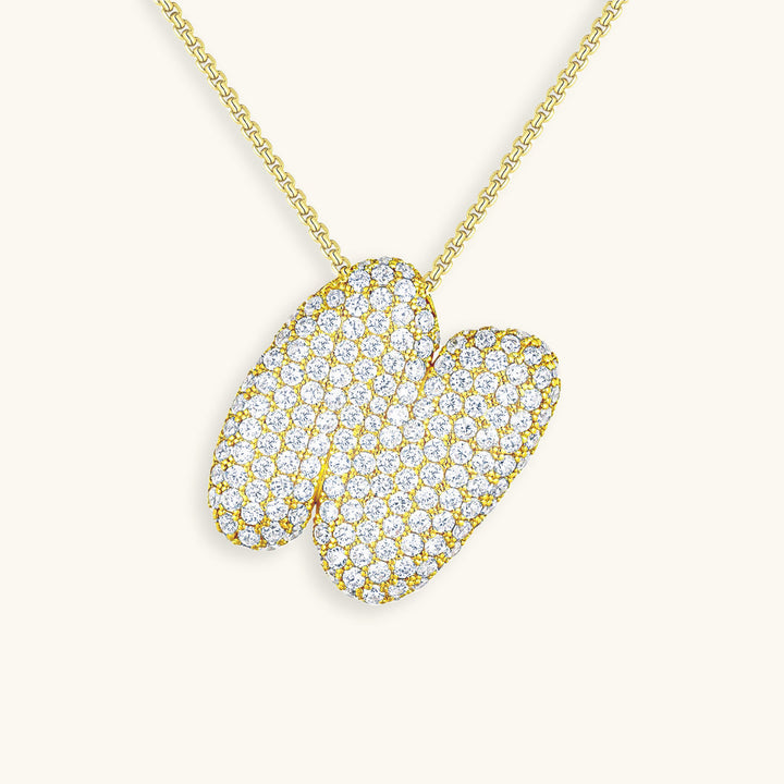 Bubble Initial-Diamant-Halsband