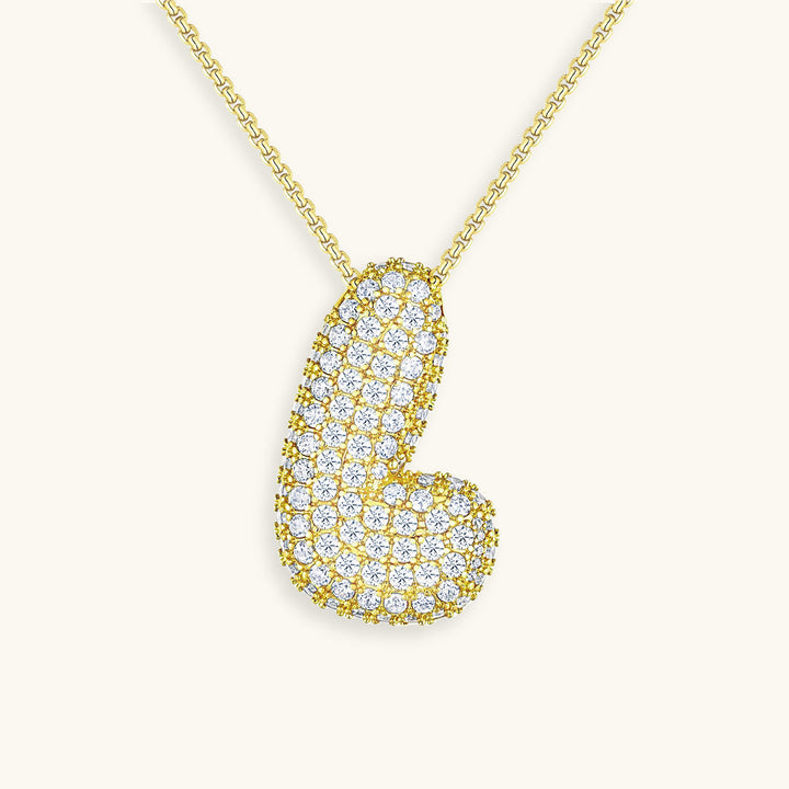 Bubble Initial-Diamant-Halsband