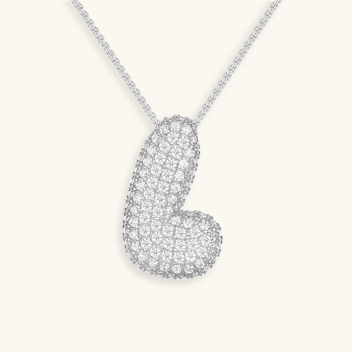 Bubble Initial-Diamant-Halsband
