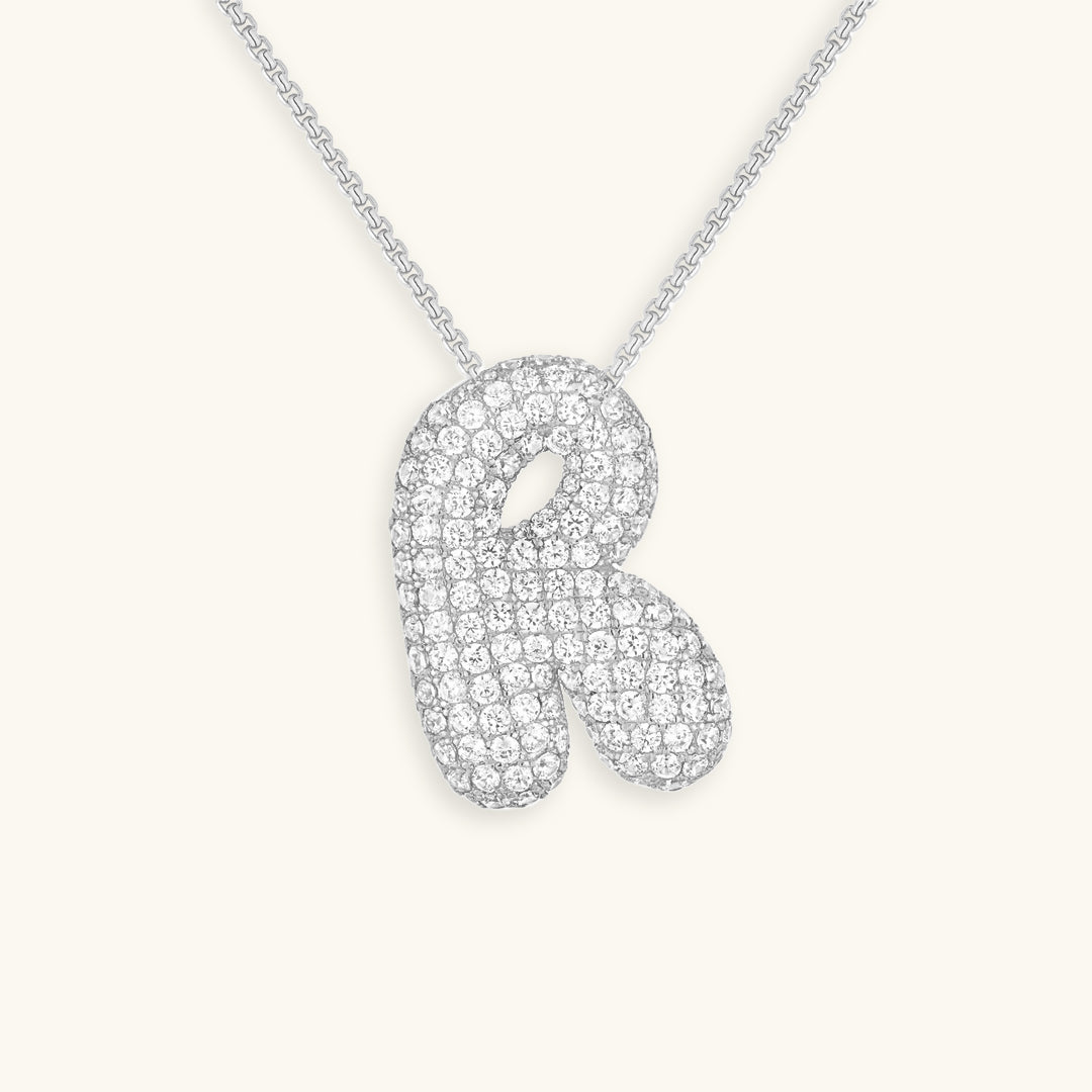 Bubble Initial-Diamant-Halsband
