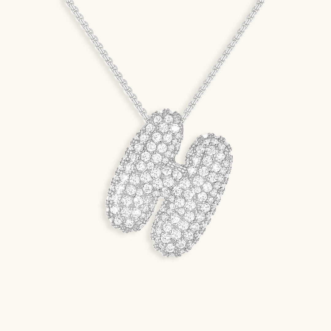 Bubble Initial-Diamant-Halsband