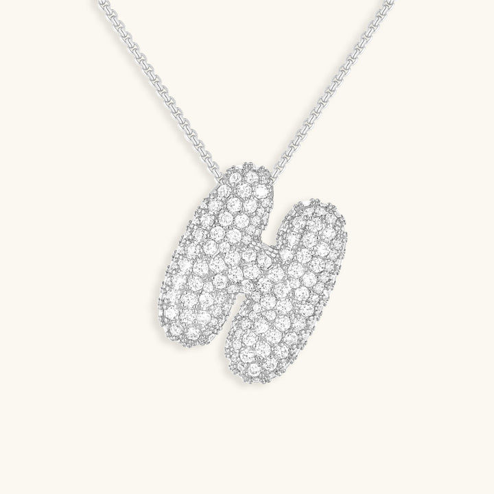 Bubble Initial-Diamant-Halsband
