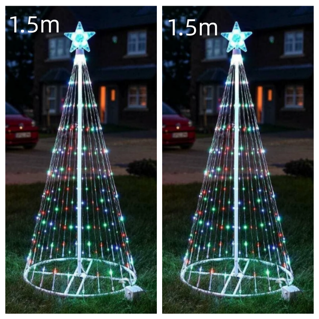 LED-ljusslinga för julgran med 200 lampor, 1,5 till 2,4 m