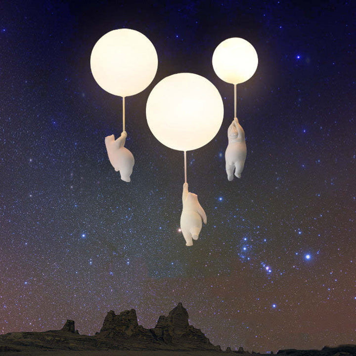 SkyDream Barntaklampa med Björn och Ballong - Lekfull Design och energieffektiv LED-belysning | Karnz