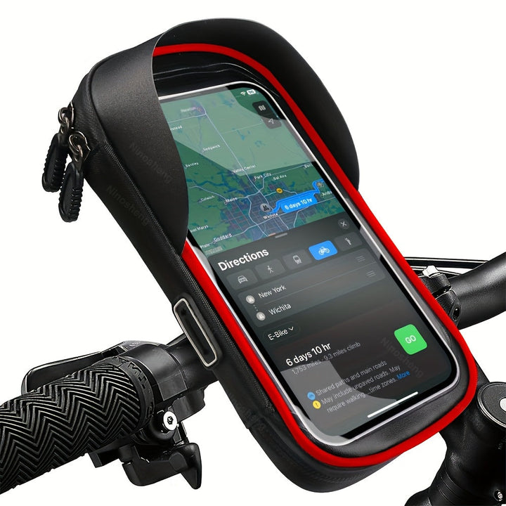 Vattentät mobilhållare för cykel och motorcykel – 360° roterbar och passar för 4,5–6,4 tum