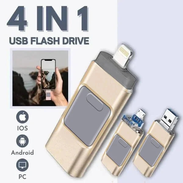 Sandsberg | 4-i-1 USB-minne | Hög hastighet datalagring med flera anslutningar