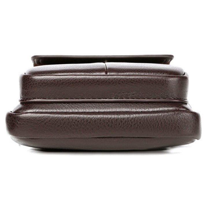Kompakt PU-läder crossbody-väska för herrar med justerbar axelrem | Karnz