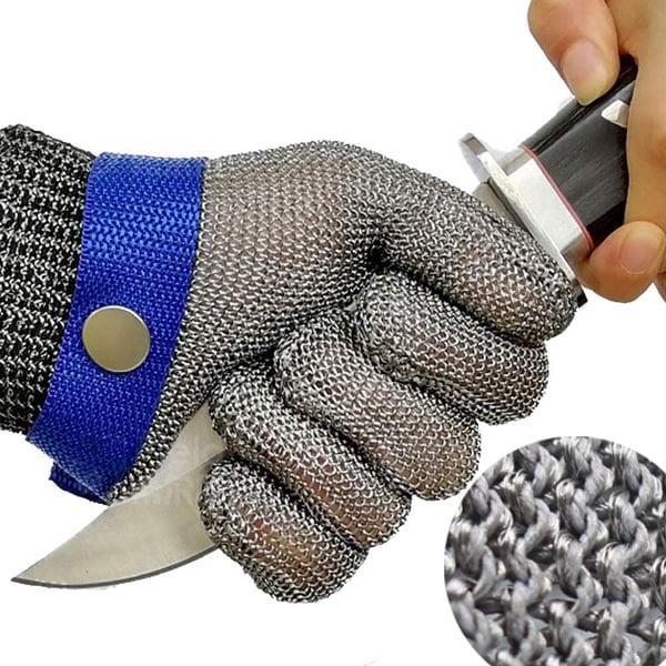 Livsmedelsgodkänd handskar av rostfritt stål