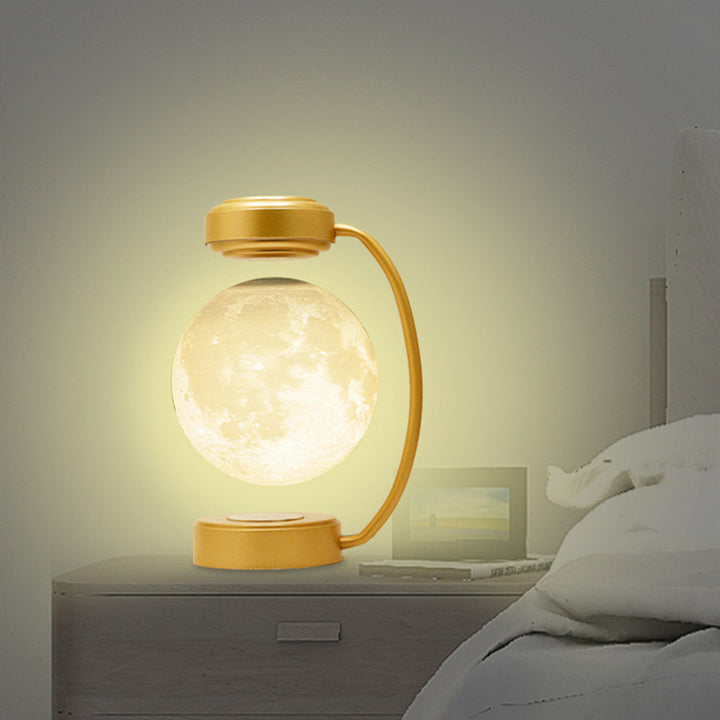 Svävande månlampa med magnetisk levitation och roterande boll