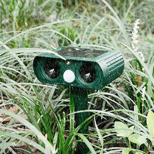 Solenergi Ultraschall Djurskadedjursavvisare Infraröd Sensor Vattentät Djuravskräckning