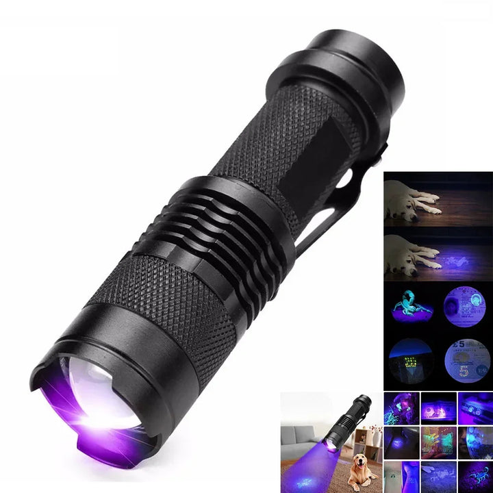 LED-UV-Ficklampa – Ultraviolet Inspektionslampa för att upptäcka husdjursurin och fläckar