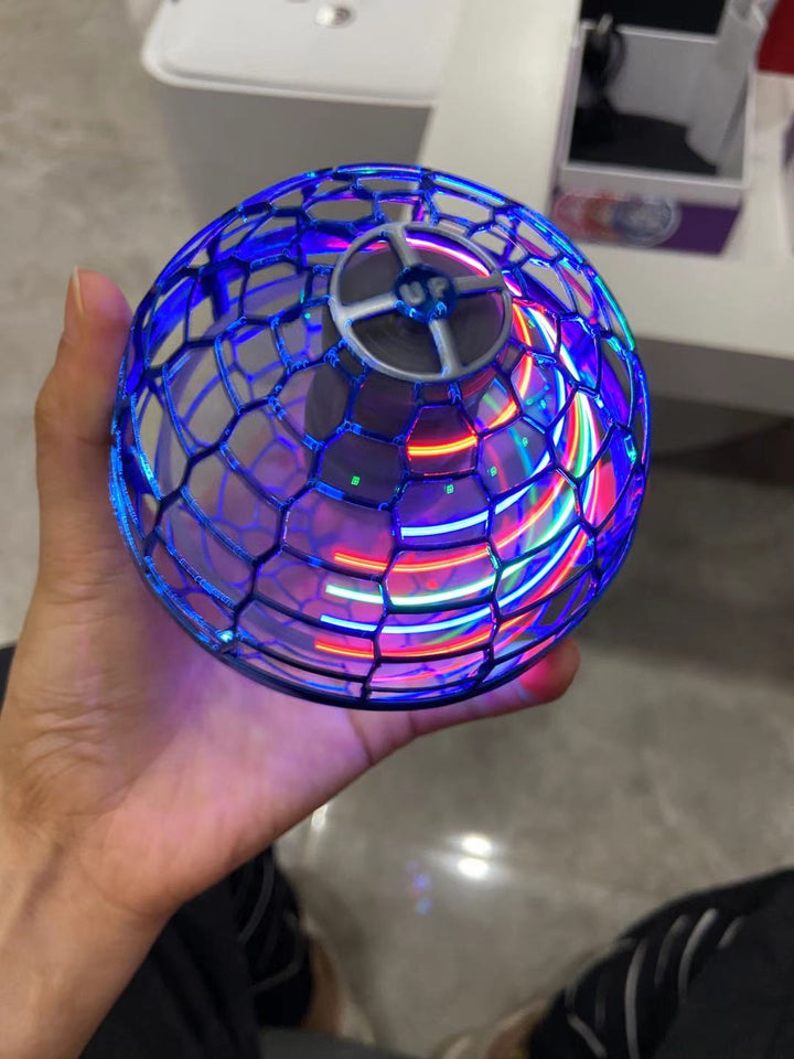 Flynova Pro flygande Boll Spin Lekhandkontrollerad Drone-Hubschrauber 360-graders roterande Mini-UFO med ljus Barnens presenter