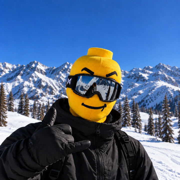Balaklava med roligt tryck – mjuk skidmask i one size