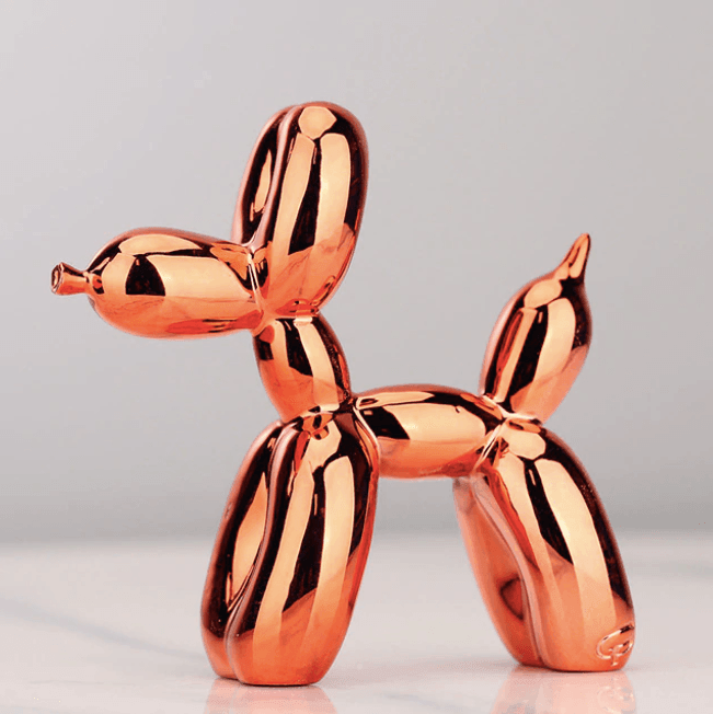 Karnz | Elektropläterad Ballonghund Skulptur