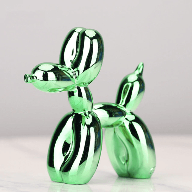 Karnz | Elektropläterad Ballonghund Skulptur