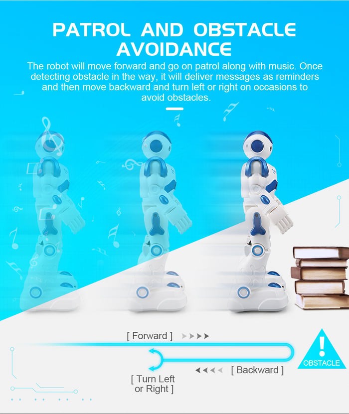 Intelligent robotleksak för barn | ThinkBot Interaktiv lärrobot | Gesterstyrning | Dansar och pratar | Uppladdningsbar