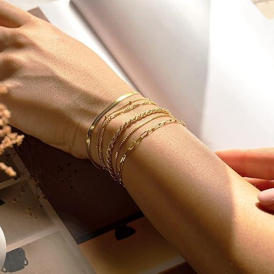 Karnz | 6-delars Set Klassiska Armband Stapla