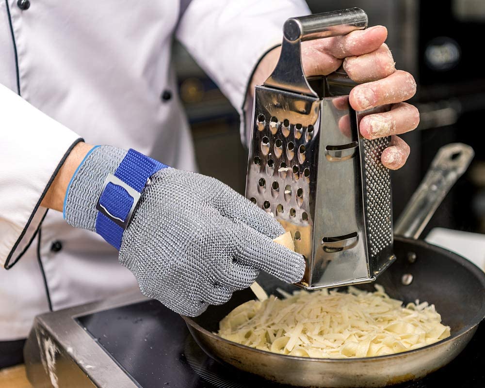 Livsmedelsgodkänd handskar av rostfritt stål