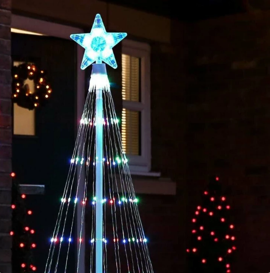 LED-ljusslinga för julgran med 200 lampor, 1,5 till 2,4 m