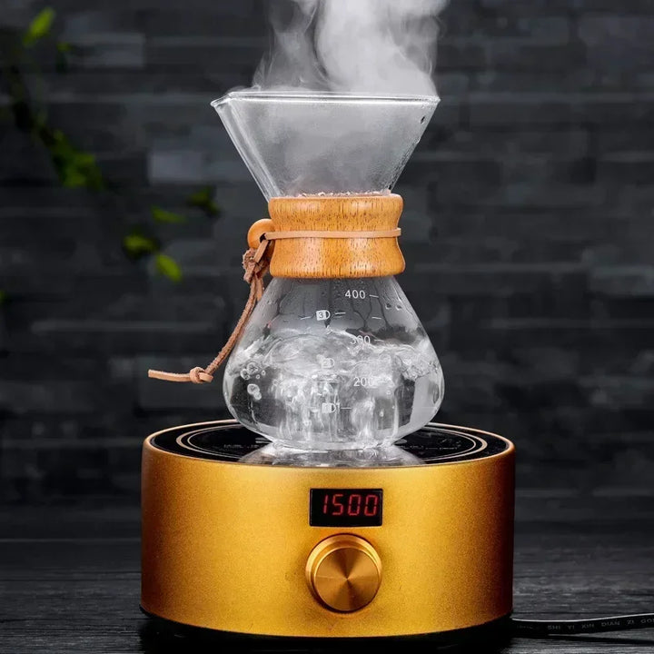 Handglas-Kaffekanna med rostfri stålfilter för droppbryggning av kaffe | Karnz