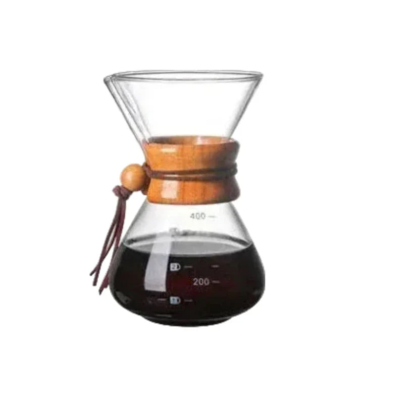 Handglas-Kaffekanna med rostfri stålfilter för droppbryggning av kaffe | Karnz