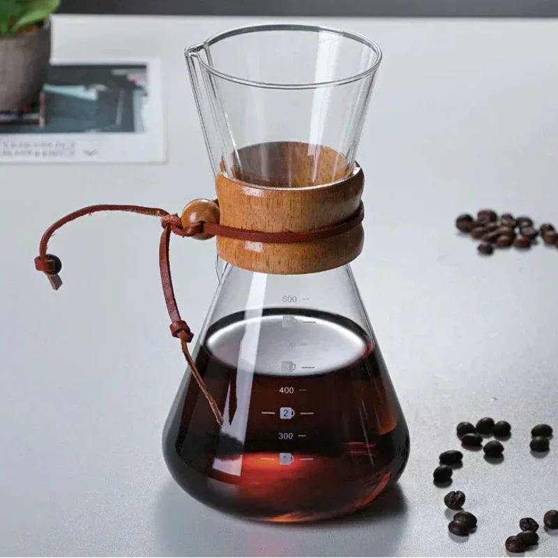 Handglas-Kaffekanna med rostfri stålfilter för droppbryggning av kaffe | Karnz