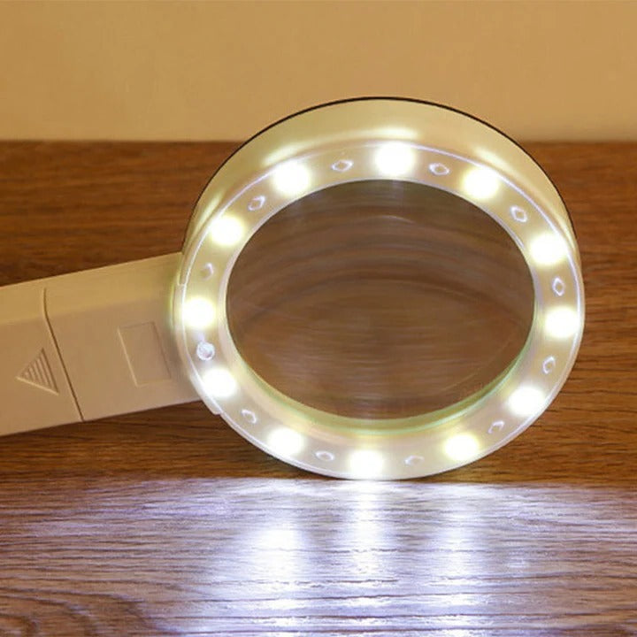Optisk förstoring lins med 30x förstoring och LED-belysning