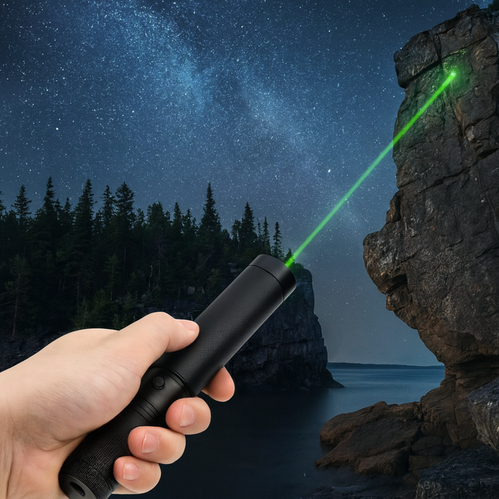 Uppladdningsbar högpresterande laserpekare ficklampa