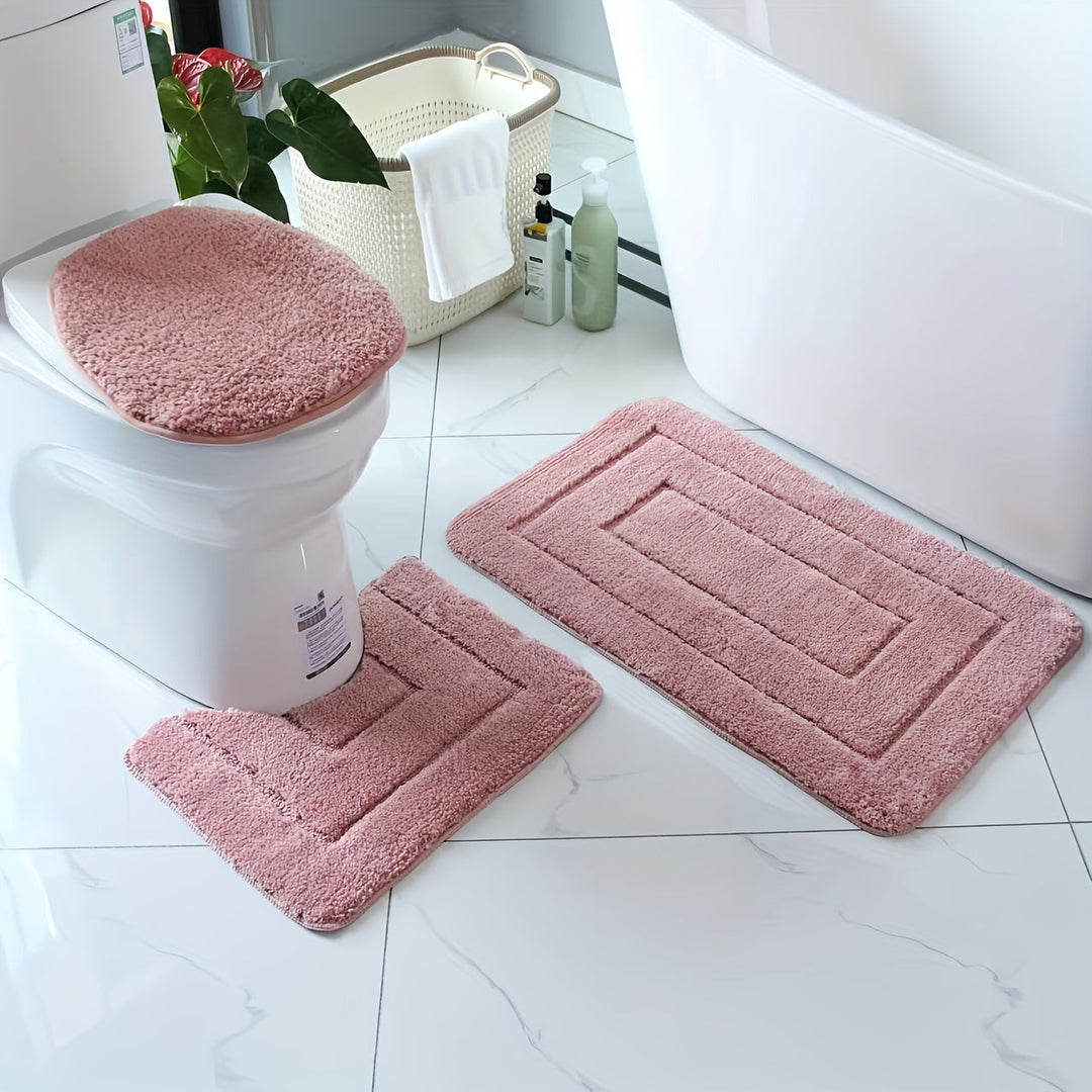 SoftStep Luxe Badmatta Set – Antisklidande, Snabbtorkande och Tvättbar | Karnz