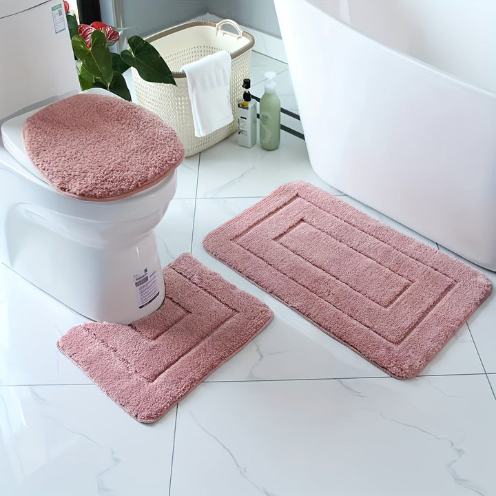 SoftStep Luxe Badmatta Set – Antisklidande, Snabbtorkande och Tvättbar | Karnz