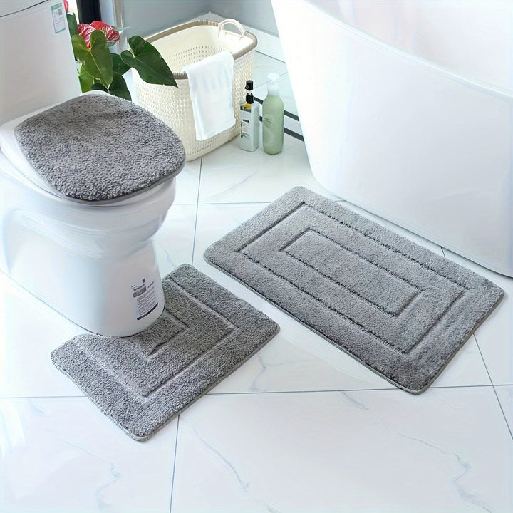 SoftStep Luxe Badmatta Set – Antisklidande, Snabbtorkande och Tvättbar | Karnz