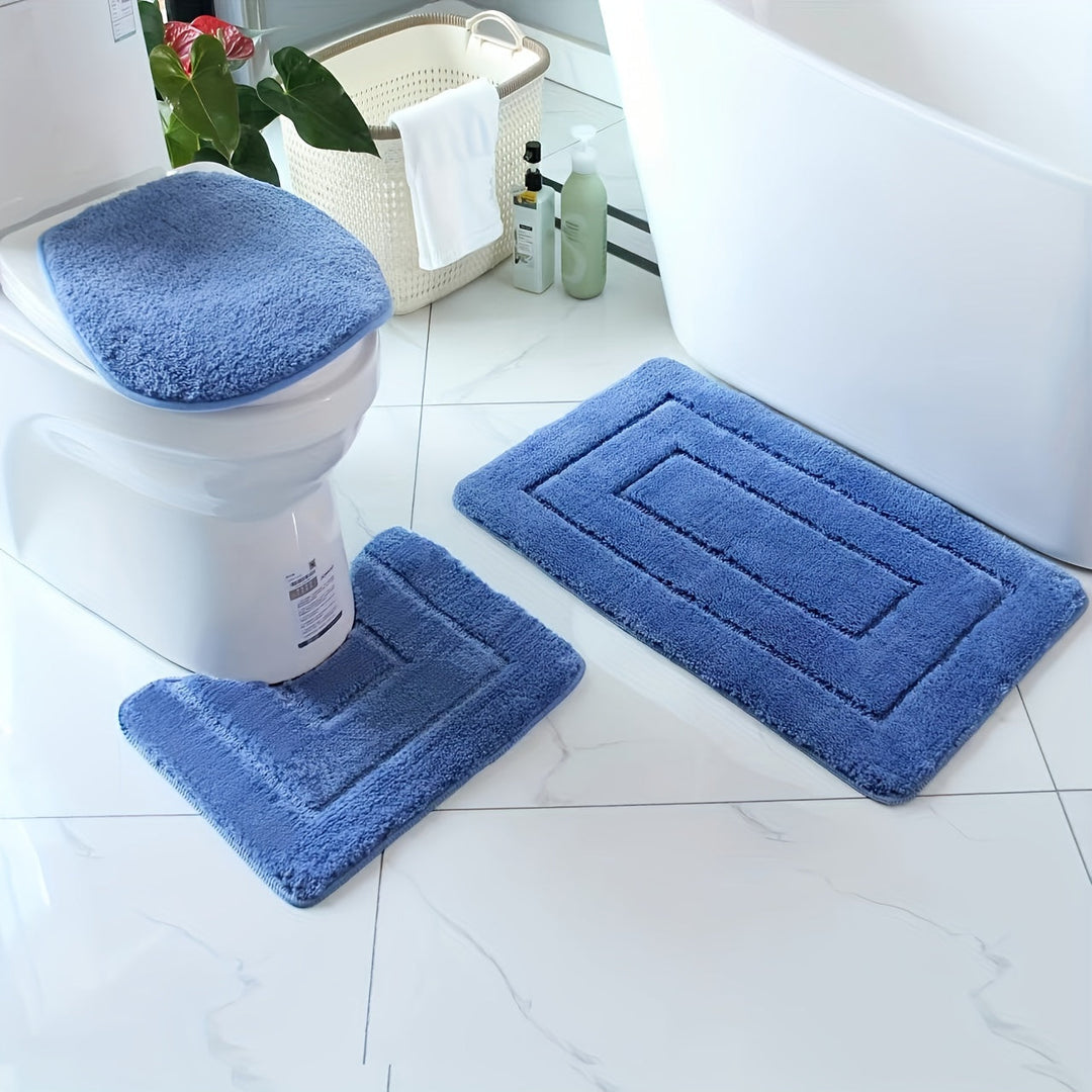 SoftStep Luxe Badmatta Set – Antisklidande, Snabbtorkande och Tvättbar | Karnz