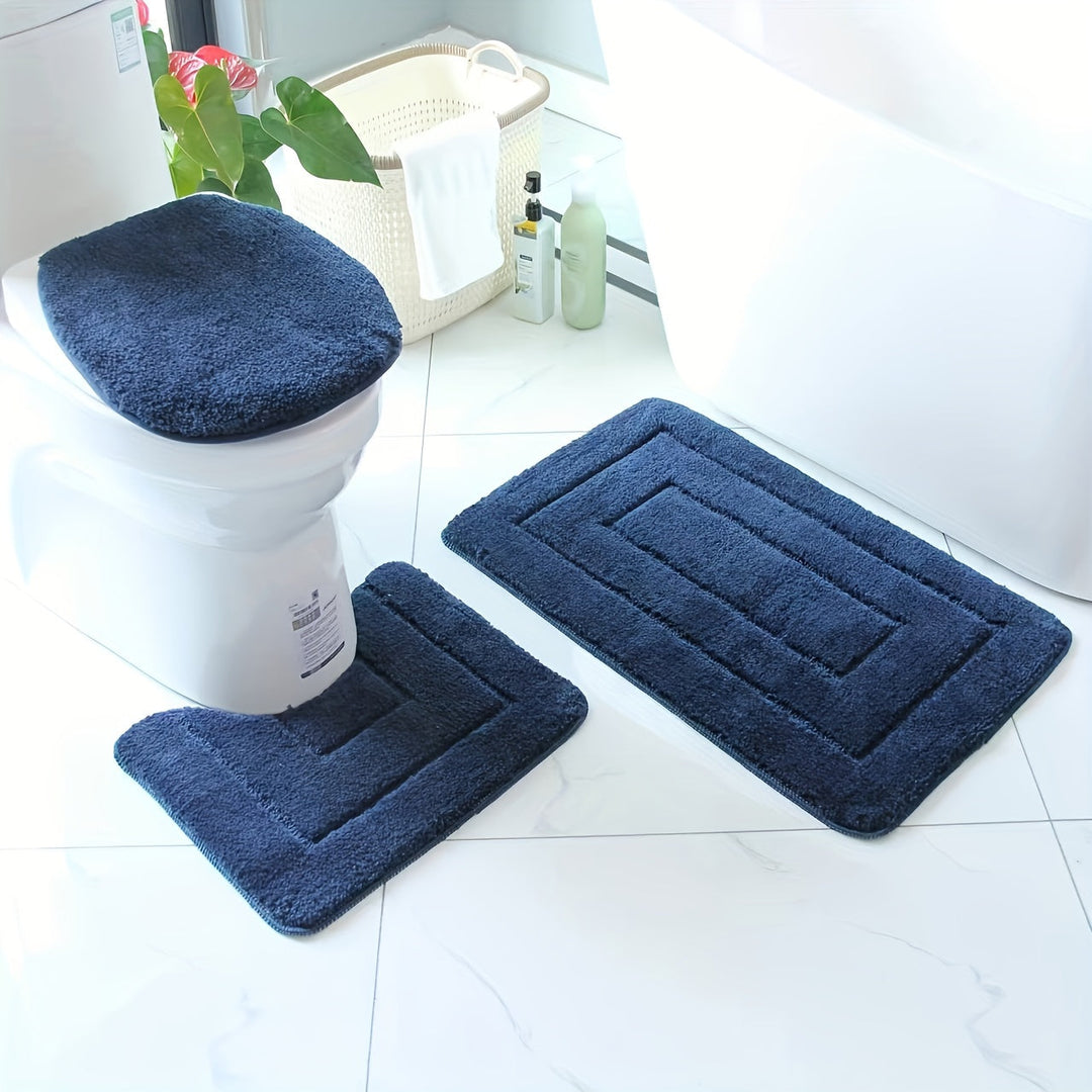 SoftStep Luxe Badmatta Set – Antisklidande, Snabbtorkande och Tvättbar | Karnz