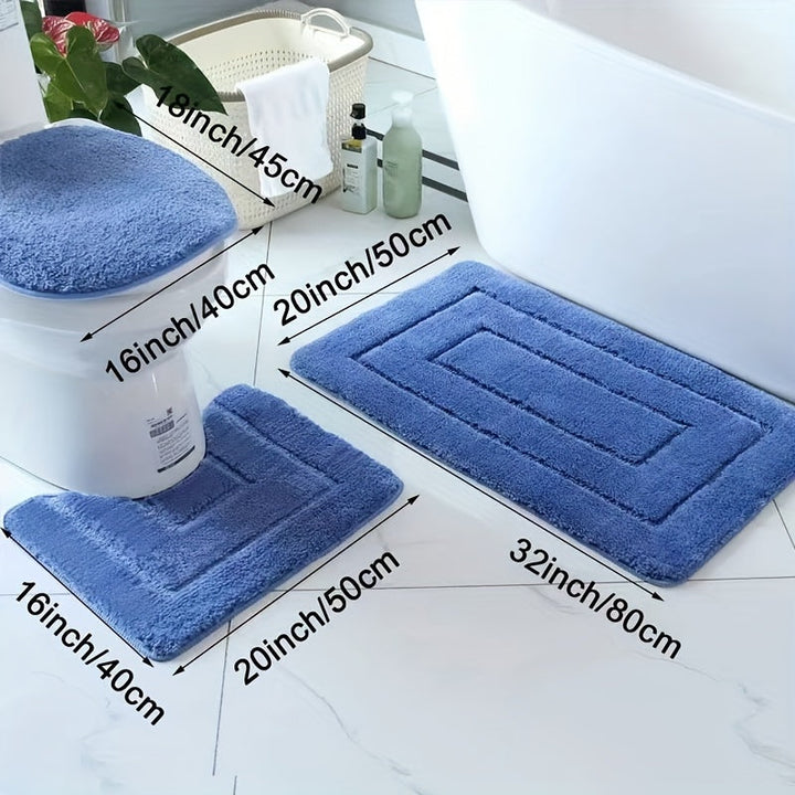 SoftStep Luxe Badmatta Set – Antisklidande, Snabbtorkande och Tvättbar | Karnz