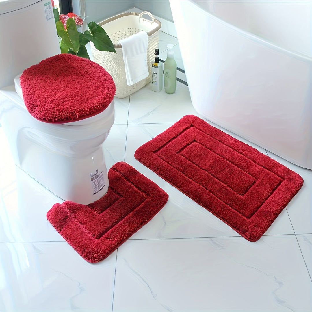 SoftStep Luxe Badmatta Set – Antisklidande, Snabbtorkande och Tvättbar | Karnz